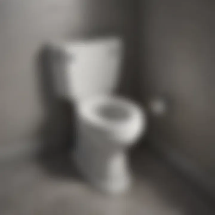Illustration of toilet flange installation process