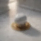 Elegant toilet floor bolt cap in luxurious marble design