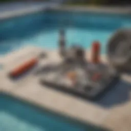 A tool kit for repairing swimming pool liners