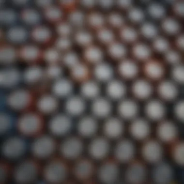 Top view of high-quality paint cans