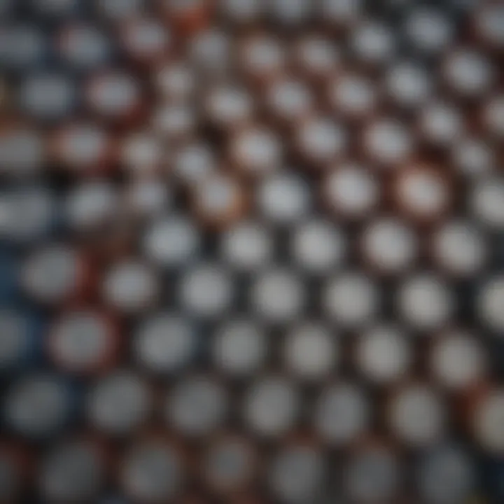 Top view of high-quality paint cans