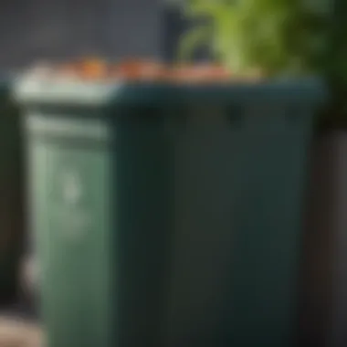 Close-up of the eco-friendly materials used in Toter trash cans