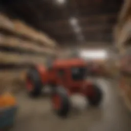 A vibrant display of agricultural products at Tractor Supply in Gilroy