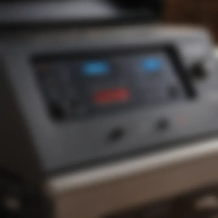 Close-up of the digital controller on the Traeger Pro Series Grill, highlighting its user-friendly interface.