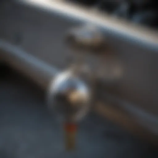 Secure trailer ball lock installed on a trailer hitch