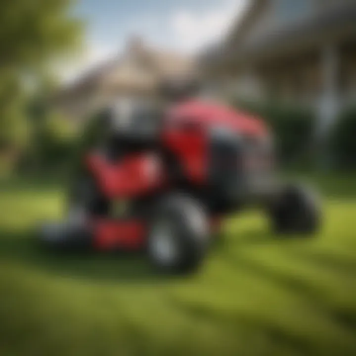 Innovative design elements of a Troy-Bilt ride-on lawn mower