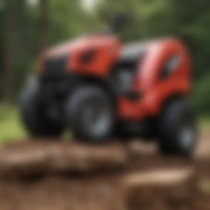 Detailed view of the advanced features of Troy Bilt Stump Grinder