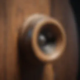 Close-up view of a wood bolt with threads