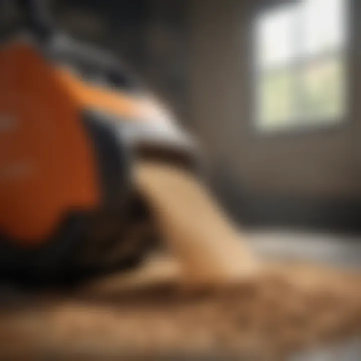 Advanced filtration system in shop vac for sand
