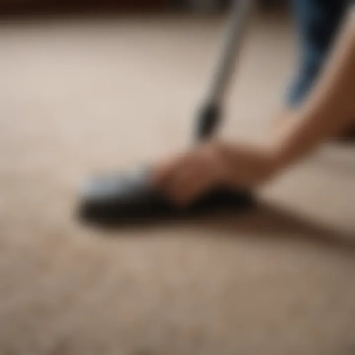 Soft brush for gentle carpet scrubbing