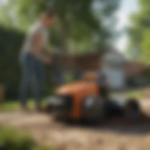 Eco-Friendly Blower in Action