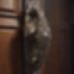 Elegant door handle with intricate floral motif