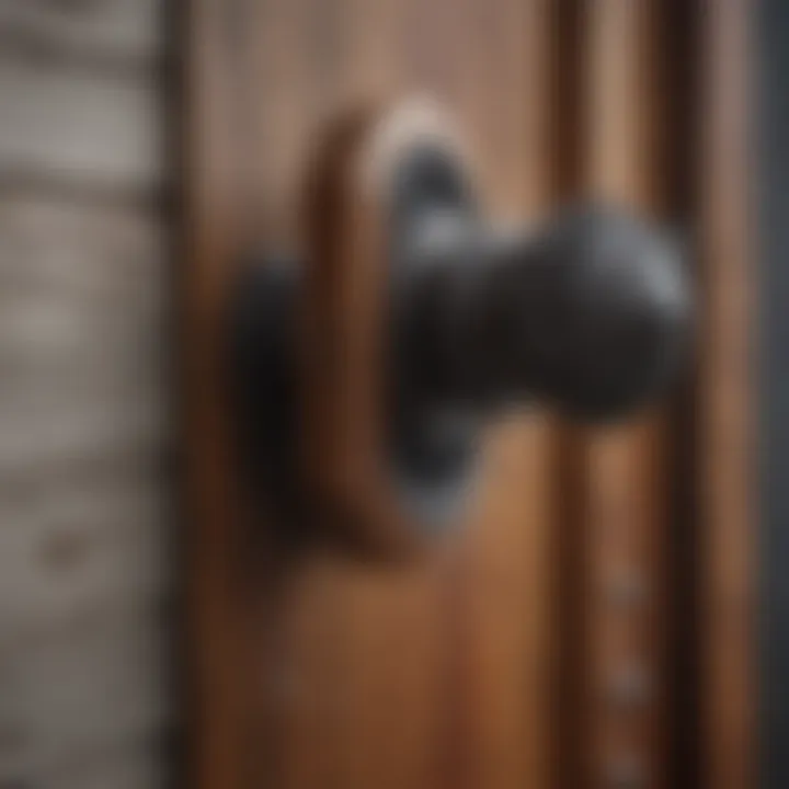 Reclaimed Wood Rustic Door Handle Rustic door handle crafted from reclaimed wood and wrought iron