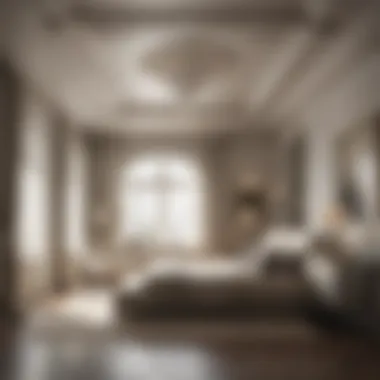 Luxurious flat ceiling paint finish in a modern interior