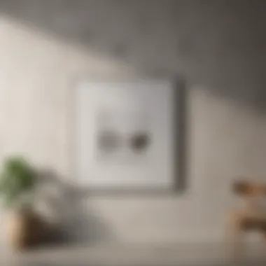 Minimalist Picture Display on Plaster Wall Minimalist picture display on plaster wall