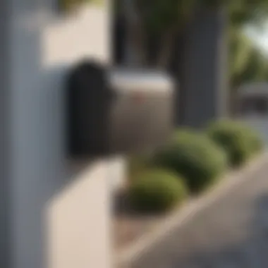 Sleek Modern Design Elegant mailbox and post set in modern design