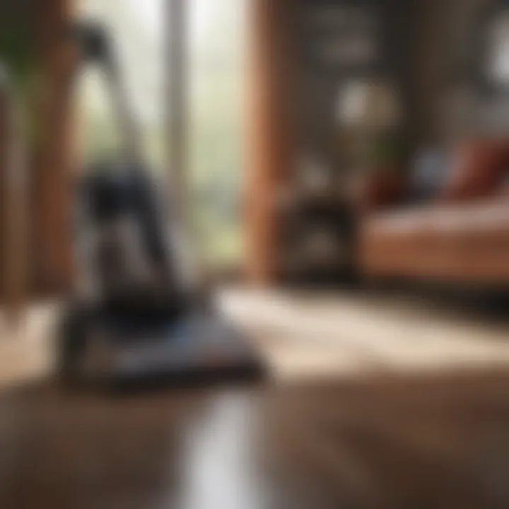 Energy-efficient vacuum cleaner showcasing eco-friendly features