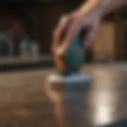 Precision sanding tool in action