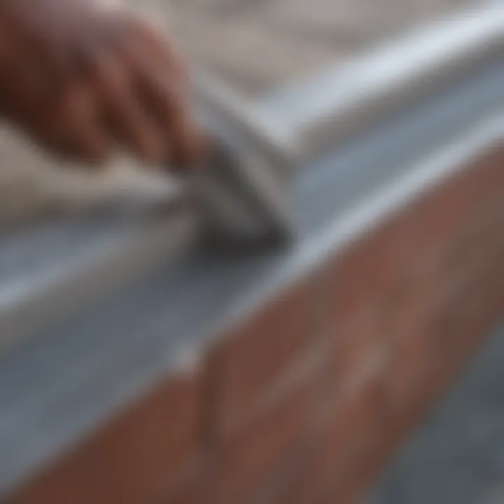 Illustration showcasing the seamless application of gutter sealant