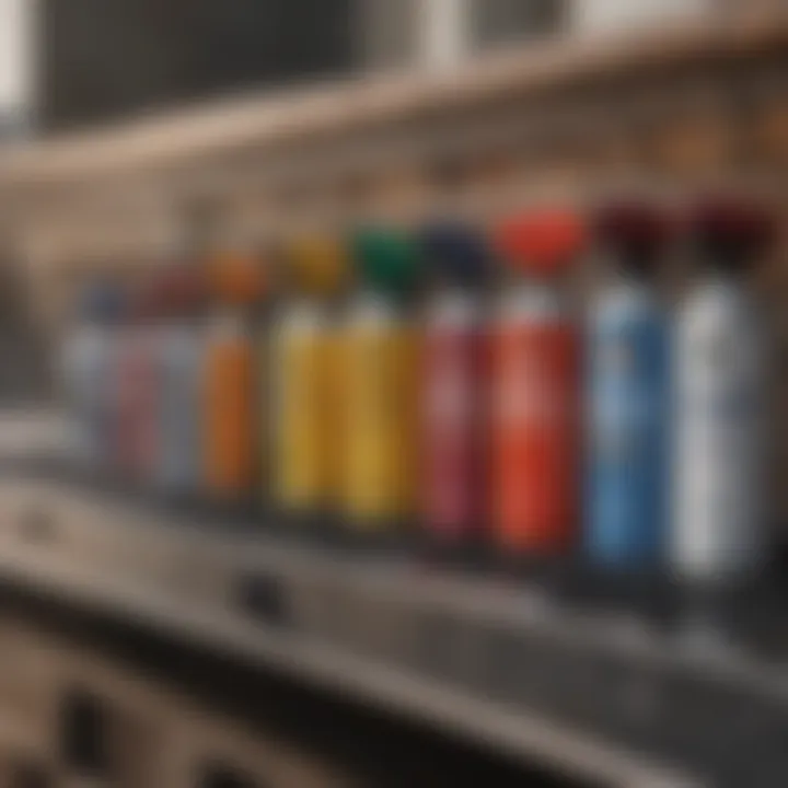 Illustration showing various heat resistant spray paint options for grills