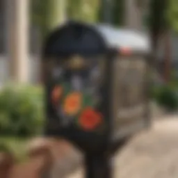 Elegant mailbox with floral design