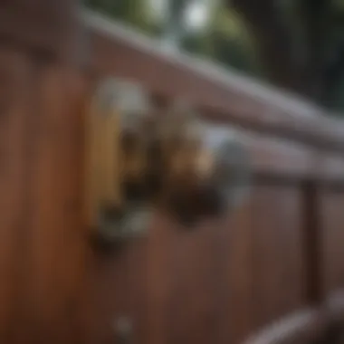 Elegance in Security Close-up of secure latching mechanism on non-climb horse fence