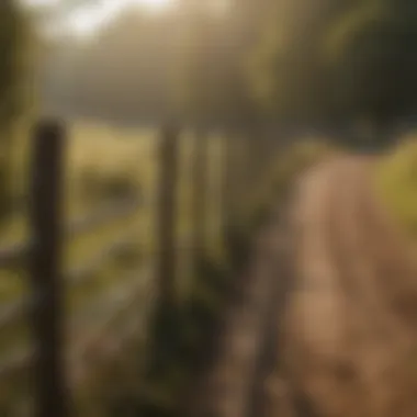 Boundaries of Beauty Beautiful landscape with non-climb horse fencing in focus