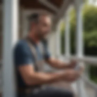 Expert Installation Techniques for Screen Tight Kits Professional installing screen tight kit on porch
