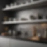 Elegant shelf liner in modern kitchen