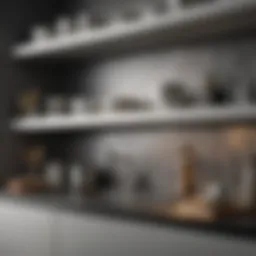 Elegant shelf liner in modern kitchen