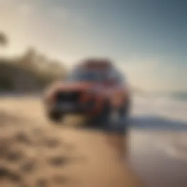 Swift Emergency Response to Shark Bite Incidents Illustration of emergency response team arriving at a beach for a shark bite incident