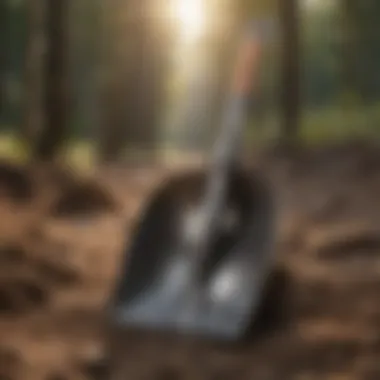 Ergonomic small trench shovel design for efficient digging