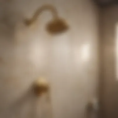 Luxurious gold-plated shower faucet for a touch of opulence