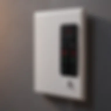 Efficient Control Panel of Wall-Mounted Heater Close-up of energy-efficient wall-mounted heater controls