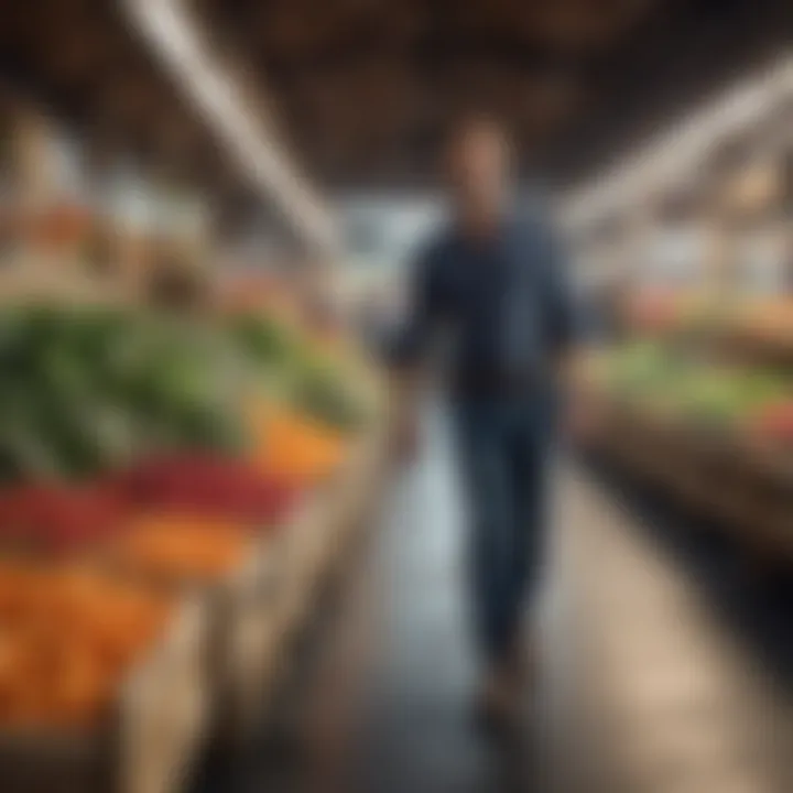 Healthy organic produce in a vibrant farmers market