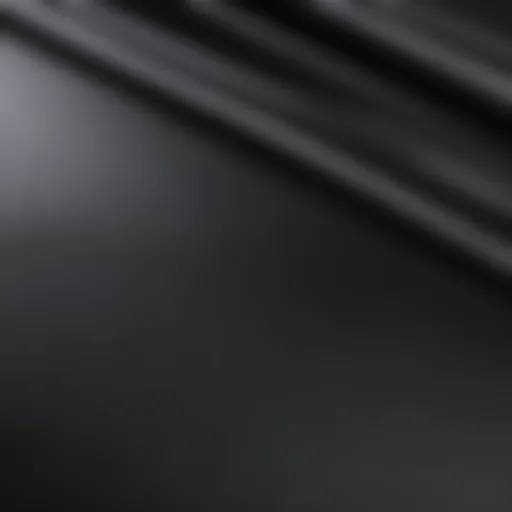 Detailed Texture of Black Vinyl Plastic Sheets Close-up view of black vinyl plastic sheet texture