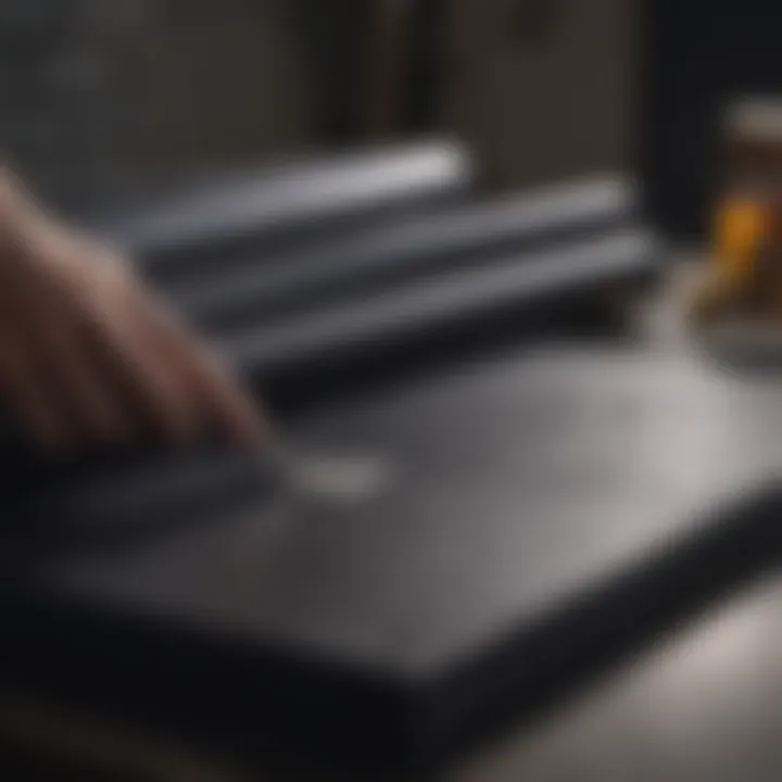 Maintenance tools for black vinyl plastic sheets