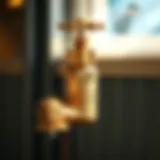 Detailed view of a brass Y valve showcasing its design and features
