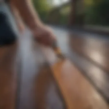 Application of sealer on composite deck