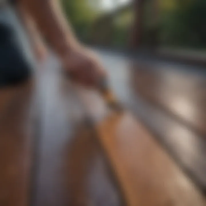 Application of sealer on composite deck