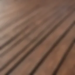 Close-up view of composite decking surface