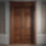 Elegant wooden door casing enhancing interior design