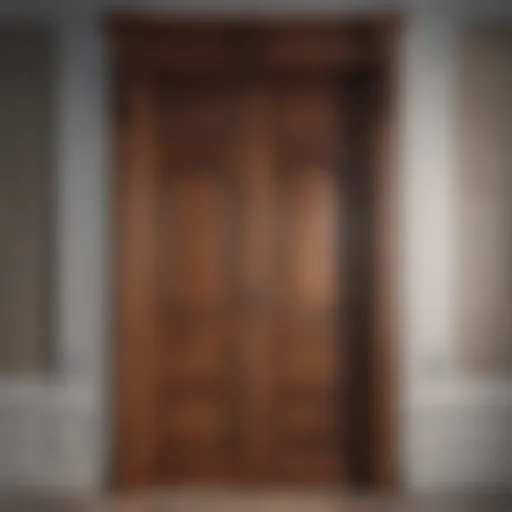 Elegant wooden door casing enhancing interior design