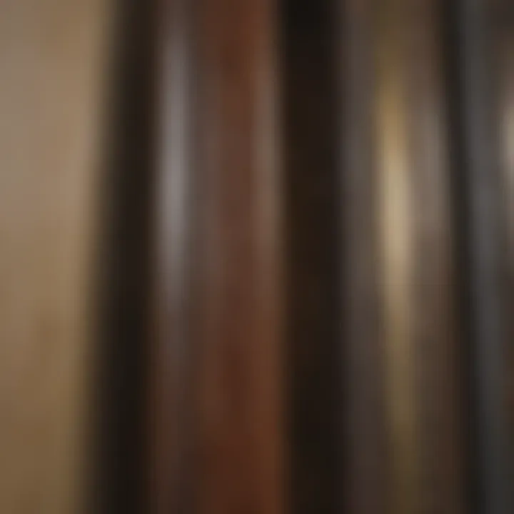 Variety of casing materials showcasing different textures and finishes