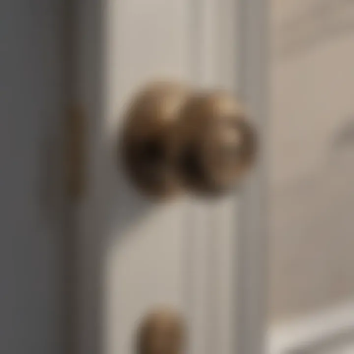 A well-maintained door knob reflecting its functional importance.
