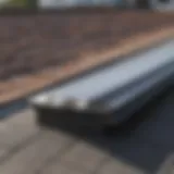 Detailed view of a 4 inch drip edge installed on a roof, showcasing its alignment and fit