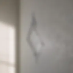 Detailed view of a drywall corner guard installation