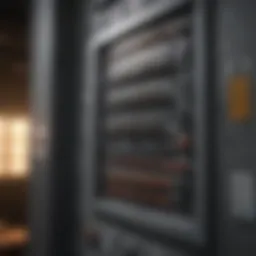 Detailed schematic of a feed through electrical panel