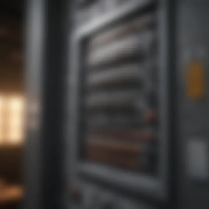 Detailed schematic of a feed through electrical panel