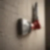 Close-up of fireblock caulk application in a construction setting